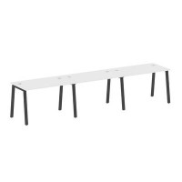 Metal System Style БА.СМ-3.2 (Белый/черный) Рабочая станция на 3 раб.места на А-образном м/к