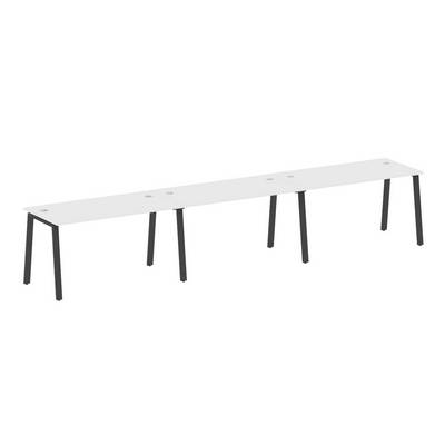 Metal System Style БА.СМ-3.3 (Белый/антрацит) Рабочая станция на 3 раб.места на А-образном м/к