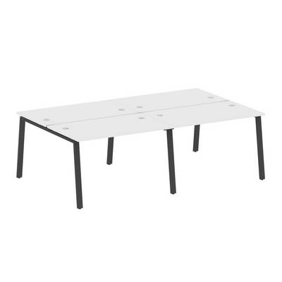 Metal System Style БА.СМ-4.2 (Белый/черный) Рабочая станция на 4 раб.места на А-образном м/к