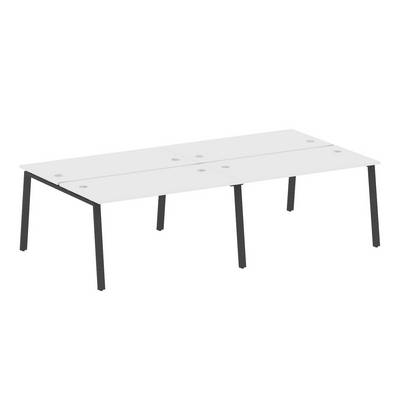 Metal System Style БА.СМ-4.3 (Белый/антрацит) Рабочая станция на 4 раб.места на А-образном м/к