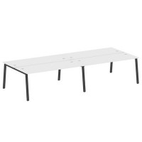 Metal System Style БА.СМ-4.5 (Белый/черный) Рабочая станция на 4 раб.места на А-образном м/к