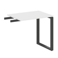 Metal System Style БО.ПР-2 (Белый/антрацит) Приставной элемент на О-образном м/к (используется в качестве брифинга или боковой приставки)