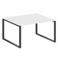 Metal System Style БО.ПРГ-1.3 (Белый/антрацит) Переговорный стол (1 столешница) на О-образном м/к