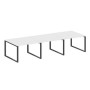 Metal System Style БО.ПРГ-3.2 (Белый/антрацит) Переговорный стол (3 столешницы) на О-образном м/к
