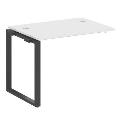 Metal System Style БО.ПРС-СП-1.1 (Белый/черный) Проходной наборный элемент рабочей станции  на О-образном м/к  (проходная опора Б.ОСП-72, столешница, комплект траверс)