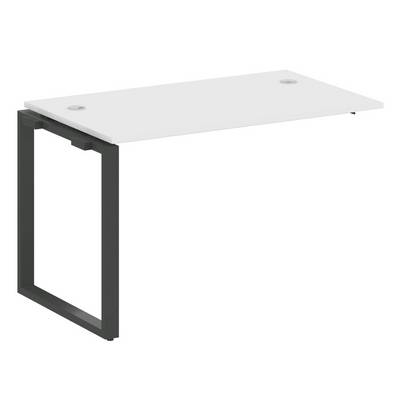 Metal System Style БО.ПРС-СП-1.2 (Белый/черный) Проходной наборный элемент рабочей станции на О-образном  м/к(проходная опора Б.ОСП-72, столешница, комплект траверс)