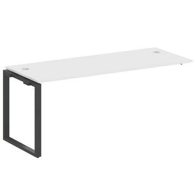 Metal System Style БО.ПРС-СП-1.5 (Белый/черный) Проходной наборный элемент рабочей станции на О-образном м/к (проходная опора Б.ОСП-72, столешница, комплект траверс)