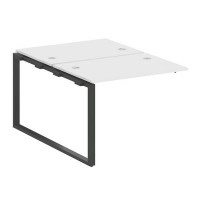 Metal System Style БО.ПРС-СП-2.1 (Белый/антрацит) Проходной наборный элемент рабочей станции на О-образном м/к (проходная опора Б.ОСП-147, две столешницы, два комплекта траверс)