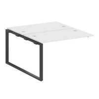 Metal System Style БО.ПРС-СП-2.2 (Белый/антрацит) Проходной наборный элемент рабочей станции на О-образном м/к (проходная опора Б.ОСП-147, две столешницы, два комплекта траверс)