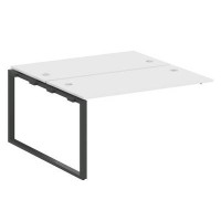 Metal System Style БО.ПРС-СП-2.3 (Белый/антрацит) Проходной наборный элемент рабочей станции на О-образном м/к (проходная опора Б.ОСП-147, две столешницы, два комплекта траверс)