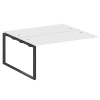 Metal System Style БО.ПРС-СП-2.4 (Белый/антрацит) Проходной наборный элемент рабочей станции на О-образном м/к (проходная опора Б.ОСП-147, две столешницы, два комплекта траверс)