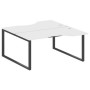Metal System Style БО.РАС-СА-2.1 (Белый/черный) Рабочая станция криволинейная на О-образном м/к