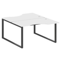 Metal System Style БО.РАС-СА-2.2 (Белый/антрацит) Рабочая станция криволинейная на О-образном м/к