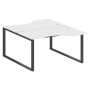 Metal System Style БО.РАС-СА-2.2 (Белый/антрацит) Рабочая станция криволинейная на О-образном м/к