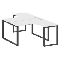 Metal System Style БО.РАС-СА-2.3 (Белый/антрацит) Рабочая станция криволинейная на О-образном м/к
