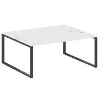 Metal System Style БО.РАС-СП-2.5 (Белый/антрацит) Рабочая станция на О-образном м/к