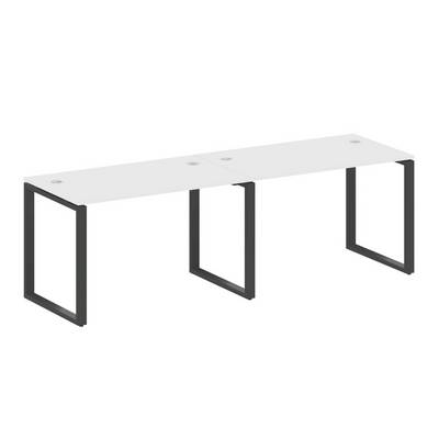 Metal System Style БО.СМ-2.2 (Белый/антрацит) Рабочая станция на 2 раб.места на О-образном м/к