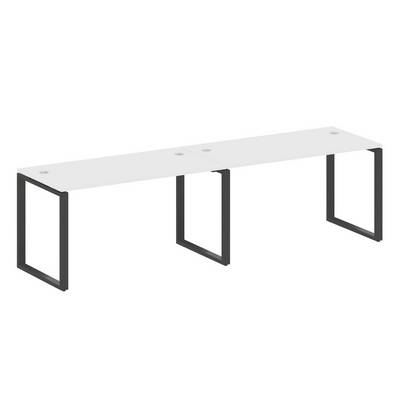 Metal System Style БО.СМ-2.3 (Белый/антрацит) Рабочая станция на 2 раб.места на О-образном м/к