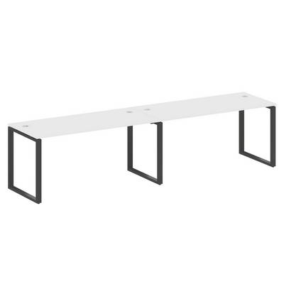 Metal System Style БО.СМ-2.4 (Белый/черный) Рабочая станция на 2 раб.места на О-образном м/к