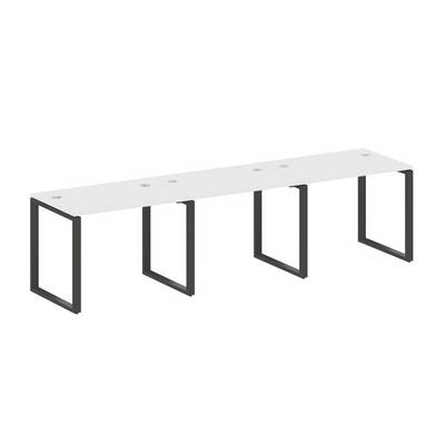 Metal System Style БО.СМ-3.1 (Белый/черный) Рабочая станция на 3 раб.места на О-образном м/к