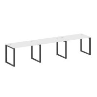 Metal System Style БО.СМ-3.2 (Белый/черный) Рабочая станция на 3 раб.места на О-образном м/к