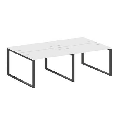 Metal System Style БО.СМ-4.2 (Белый/антрацит) Рабочая станция на 4 раб.места на О-образном м/к