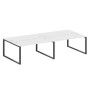 Metal System Style БО.СМ-4.4 (Белый/антрацит) Рабочая станция на 4 раб.места на О-образном м/к