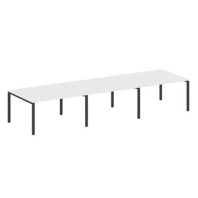 Metal System Style БП.ПРГ-3.3 (Белый/антрацит) Переговорный стол (3 столешницы) на П-образном м/к