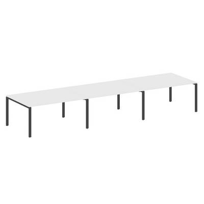 Metal System Style БП.ПРГ-3.4 (Белый/антрацит) Переговорный стол (3 столешницы) на П-образном м/к