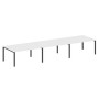 Metal System Style БП.ПРГ-3.4 (Белый/антрацит) Переговорный стол (3 столешницы) на П-образном м/к