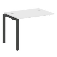 Metal System Style БП.ПРС-СП-1.1 (Белый/антрацит) Проходной наборный элемент рабочей станции на П-образном м/к (проходная опора Б.ОСП-72, столешница, комплект траверс)