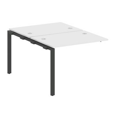 Metal System Style БП.ПРС-СП-2.1 (Белый/антрацит) Проходной наборный элемент рабочей станции на П-образном м/к  (проходная опора Б.ОСП-147, две столешницы, два комплекта траверс)