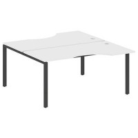 Metal System Style БП.РАС-СА-2.1 (Белый/антрацит) Рабочая станция криволинейная на П-образном м/к