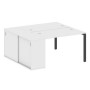 Metal System Style БП.РС-СШК-1.2 (Белый/антрацит) Рабочая станция на П-образном м/к с опорным шкафом-купе