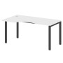 Metal System Style БП.СА-1 Л (Белый/черный) Стол криволинейный левый на П-образном м/к