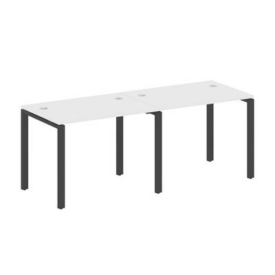 Metal System Style БП.СМ-2.1 (Белый/антрацит) Рабочая станция на 2 раб.места на П-образном м/к