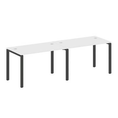 Metal System Style БП.СМ-2.2 (Белый/черный) Рабочая станция на 2 раб.места на П-образном м/к