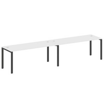 Metal System Style БП.СМ-2.5 (Белый/антрацит) Рабочая станция на 2 раб.места на П-образном м/к