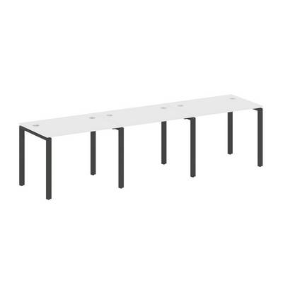 Metal System Style БП.СМ-3.1 (Белый/антрацит) Рабочая станция на 3 раб.места на П-образном м/к
