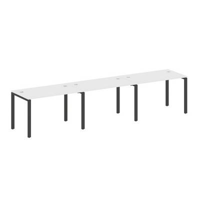 Metal System Style БП.СМ-3.2 (Белый/черный) Рабочая станция на 3 раб.места на П-образном м/к