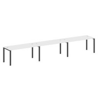 Metal System Style БП.СМ-3.4 (Белый/антрацит) Рабочая станция на 3 раб.места на П-образном м/к