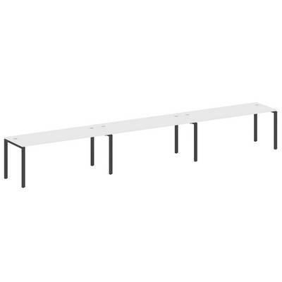 Metal System Style БП.СМ-3.5 (Белый/черный) Рабочая станция на 3 раб.места на П-образном м/к