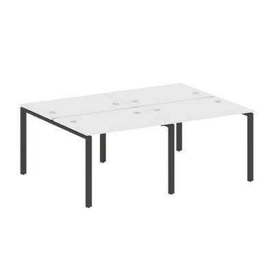 Metal System Style БП.СМ-4.1 (Белый/антрацит) Рабочая станция на 4 раб.места на П-образном м/к