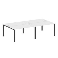 Metal System Style БП.СМ-4.3 (Белый/антрацит) Рабочая станция на 4 раб.места на П-образном м/к