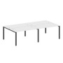 Metal System Style БП.СМ-4.3 (Белый/черный) Рабочая станция на 4 раб.места на П-образном м/к
