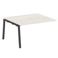 Metal System Style БА.ППРГ-3 (Дуб Наварра/антрацит) Проходной наборный элемент переговорного стола на А-образном м/к (проходная опора Б.ОСП-123, столешница, два комплекта траверс)