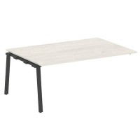 Metal System Style БА.ППРГ-5 (Дуб Наварра/антрацит) Проходной наборный элемент переговорного стола на А-образном м/к (проходная опора Б.ОСП-123, столешница, два комплекта траверс)