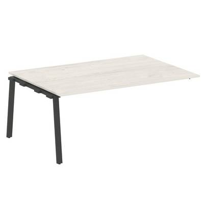 Metal System Style БА.ППРГ-5 (Дуб Наварра/черный) Проходной наборный элемент переговорного стола на А-образном м/к (проходная опора Б.ОСП-123, столешница, два комплекта траверс)