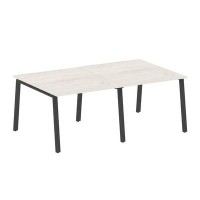 Metal System Style БА.ПРГ-2.1 (Дуб Наварра/антрацит) Переговорный стол (2 столешницы) на А-образном м/к