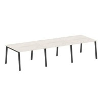 Metal System Style БА.ПРГ-3.2 (Дуб Наварра/антрацит) Переговорный стол (3 столешницы) на А-образном м/к